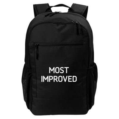 Most Improved Funny Sarcastic Joke Family Daily Commute Backpack