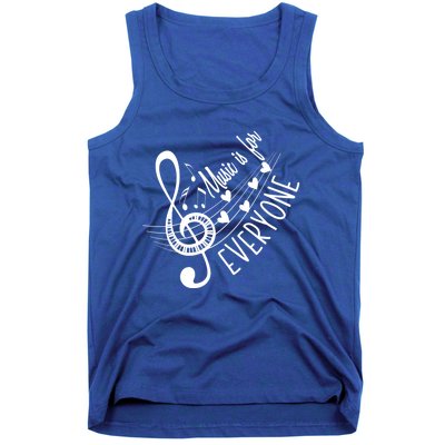 Music Is For Everyone Cute Gift Professor Instrut Music Teacher Gift Tank Top