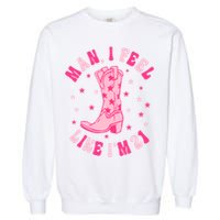 Man I Feel Like Im 21 Groovy Western 21st Birthday Cowgirl Garment-Dyed Sweatshirt