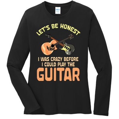 Musical Instrument Guitar Music Gift Idea Ladies Long Sleeve Shirt