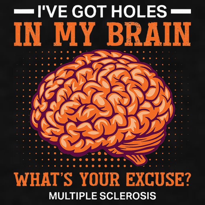 Ms IVe Got Holes In My Brain Multiple Sclerosis Awareness Ladies PosiCharge Tri-Blend Wicking Tank