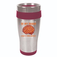 Ms IVe Got Holes In My Brain Multiple Sclerosis Awareness 16oz Travel Tumbler