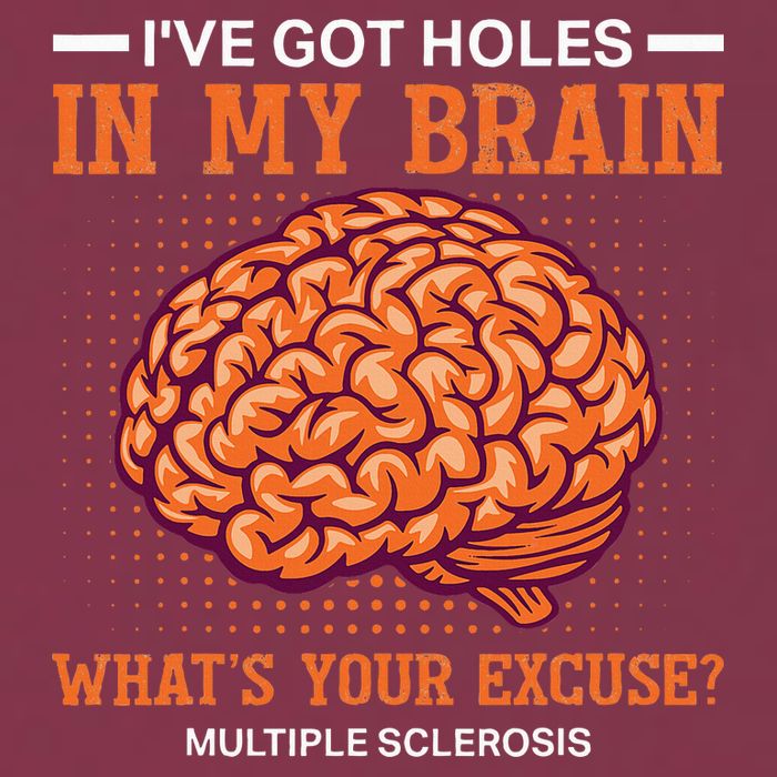 Ms IVe Got Holes In My Brain Multiple Sclerosis Awareness 16oz Travel Tumbler