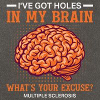 Ms IVe Got Holes In My Brain Multiple Sclerosis Awareness Cotton Canvas Backpack
