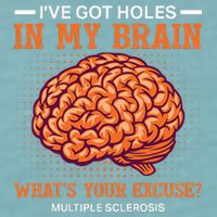 Ms IVe Got Holes In My Brain Multiple Sclerosis Awareness Sueded Cloud Jersey T-Shirt