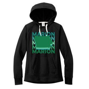 Marion Iowa Green Repeat Ia City Gift Women's Fleece Hoodie