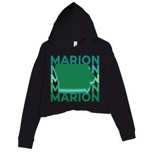 Marion Iowa Green Repeat Ia City Gift Crop Fleece Hoodie