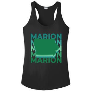 Marion Iowa Green Repeat Ia City Gift Ladies PosiCharge Competitor Racerback Tank