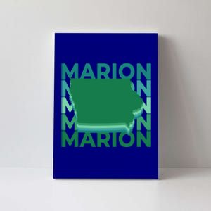 Marion Iowa Green Repeat Ia City Gift Canvas