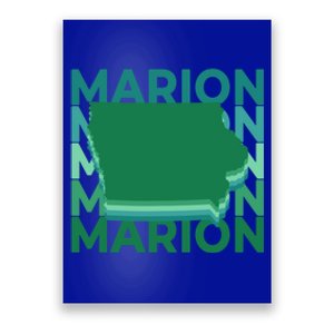 Marion Iowa Green Repeat Ia City Gift Poster