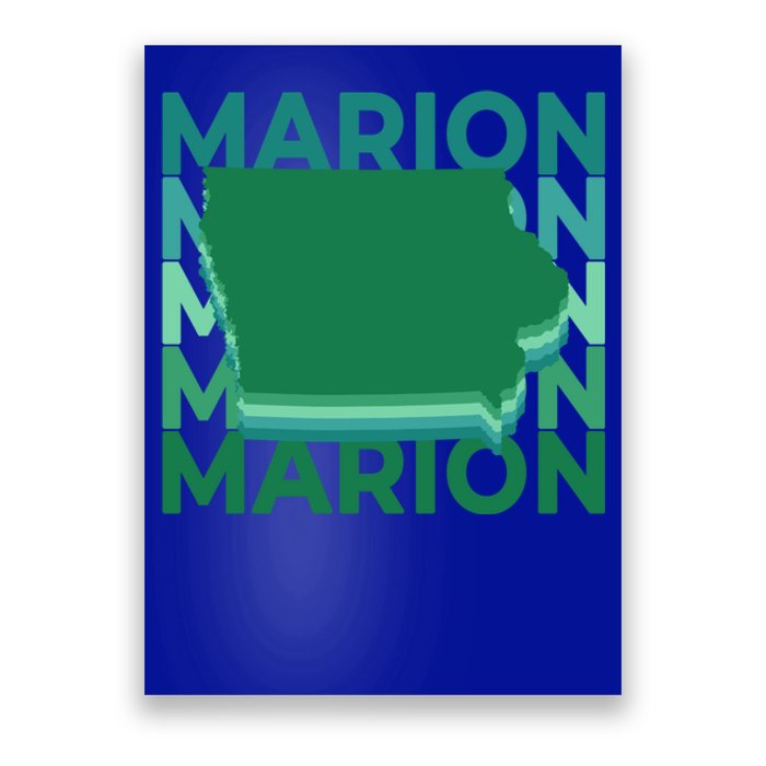 Marion Iowa Green Repeat Ia City Gift Poster