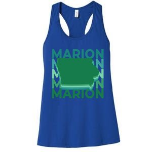 Marion Iowa Green Repeat Ia City Gift Women's Racerback Tank