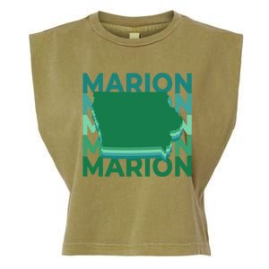 Marion Iowa Green Repeat Ia City Gift Garment-Dyed Women's Muscle Tee