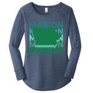 Marion Iowa Green Repeat Ia City Gift Women's Perfect Tri Tunic Long Sleeve Shirt