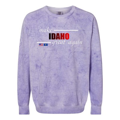 Make Idaho Great Again Colorblast Crewneck Sweatshirt