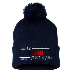 Make Idaho Great Again Pom Pom 12in Knit Beanie