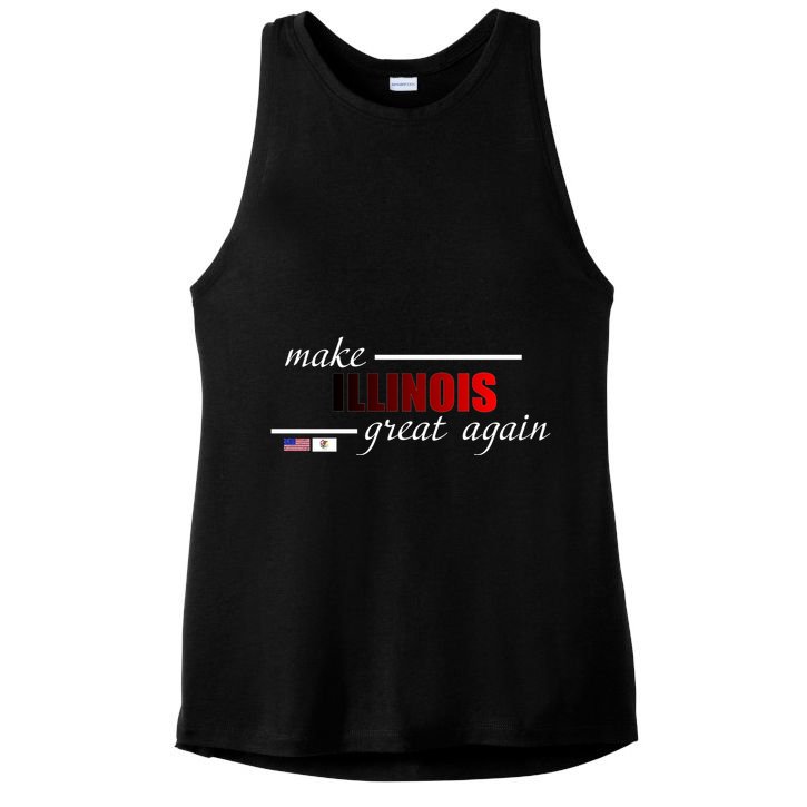 Make Illinois Great Again Ladies PosiCharge Tri-Blend Wicking Tank