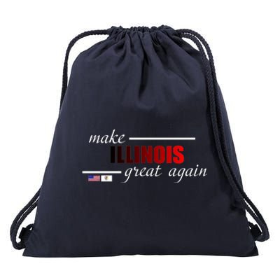 Make Illinois Great Again Drawstring Bag