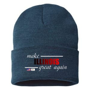 Make Illinois Great Again Sustainable Knit Beanie