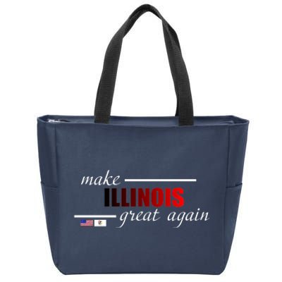 Make Illinois Great Again Zip Tote Bag