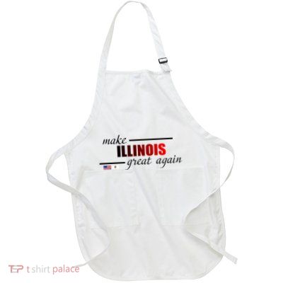 Make Illinois Great Again Full-Length Apron With Pockets