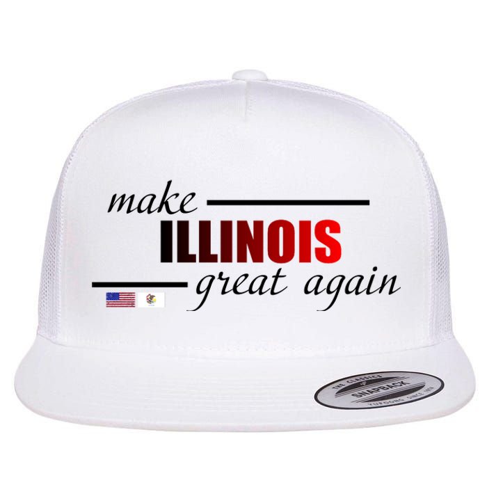 Make Illinois Great Again Flat Bill Trucker Hat