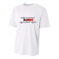 Make Illinois Great Again Youth Performance Sprint T-Shirt