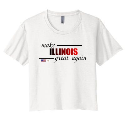 Make Illinois Great Again Women's Crop Top Tee