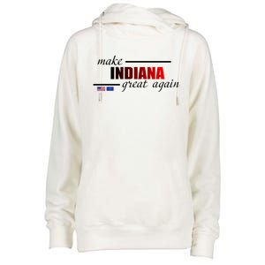 Make Indiana Great Again Womens Funnel Neck Pullover Hood