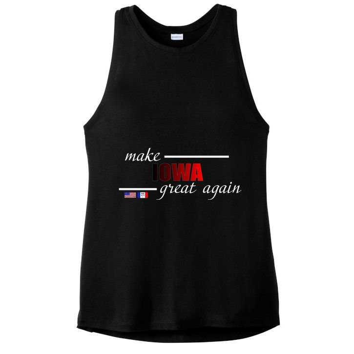 Make Iowa Great Again Ladies PosiCharge Tri-Blend Wicking Tank