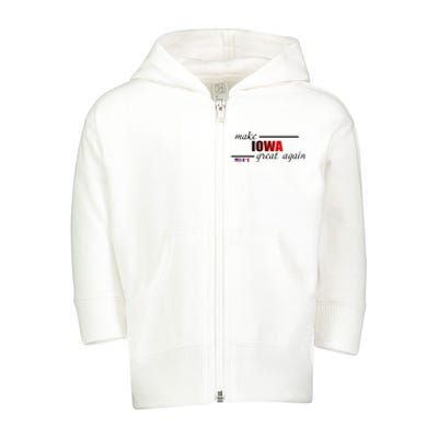 Make Iowa Great Again Toddler Zip Fleece Hoodie