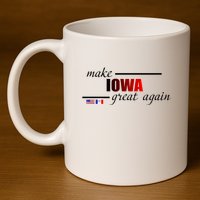 Make Iowa Great Again 11oz C Handle Ceramic Mug