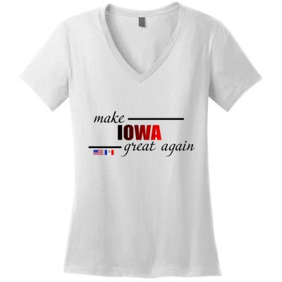 Make Iowa Great Again Women's V-Neck T-Shirt