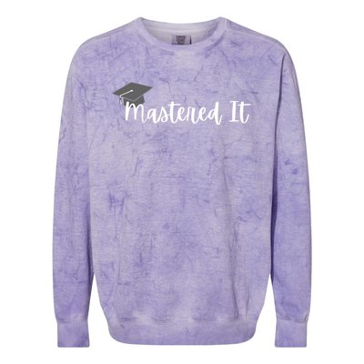 Mastered It! Graduation Master's Degree College Grad Cute Gift Colorblast Crewneck Sweatshirt