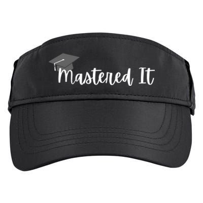 Mastered It! Graduation Master's Degree College Grad Cute Gift Adult Drive Performance Visor