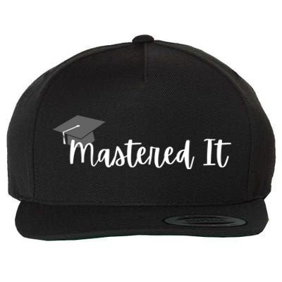 Mastered It! Graduation Master's Degree College Grad Cute Gift Wool Snapback Cap