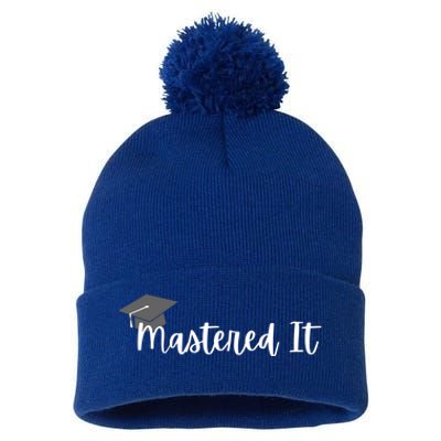 Mastered It! Graduation Master's Degree College Grad Cute Gift Pom Pom 12in Knit Beanie