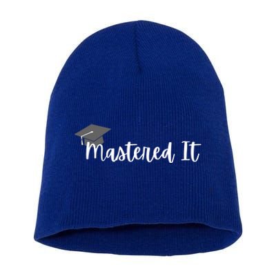 Mastered It! Graduation Master's Degree College Grad Cute Gift Short Acrylic Beanie