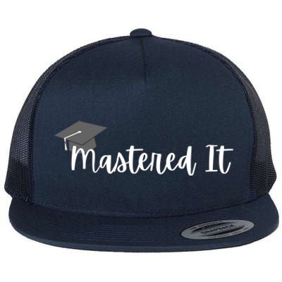 Mastered It! Graduation Master's Degree College Grad Cute Gift Flat Bill Trucker Hat