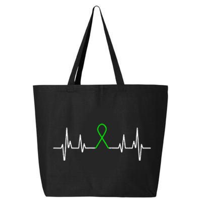 Mental Illness Green Ribbon Mental Health Awareness Month 25L Jumbo Tote