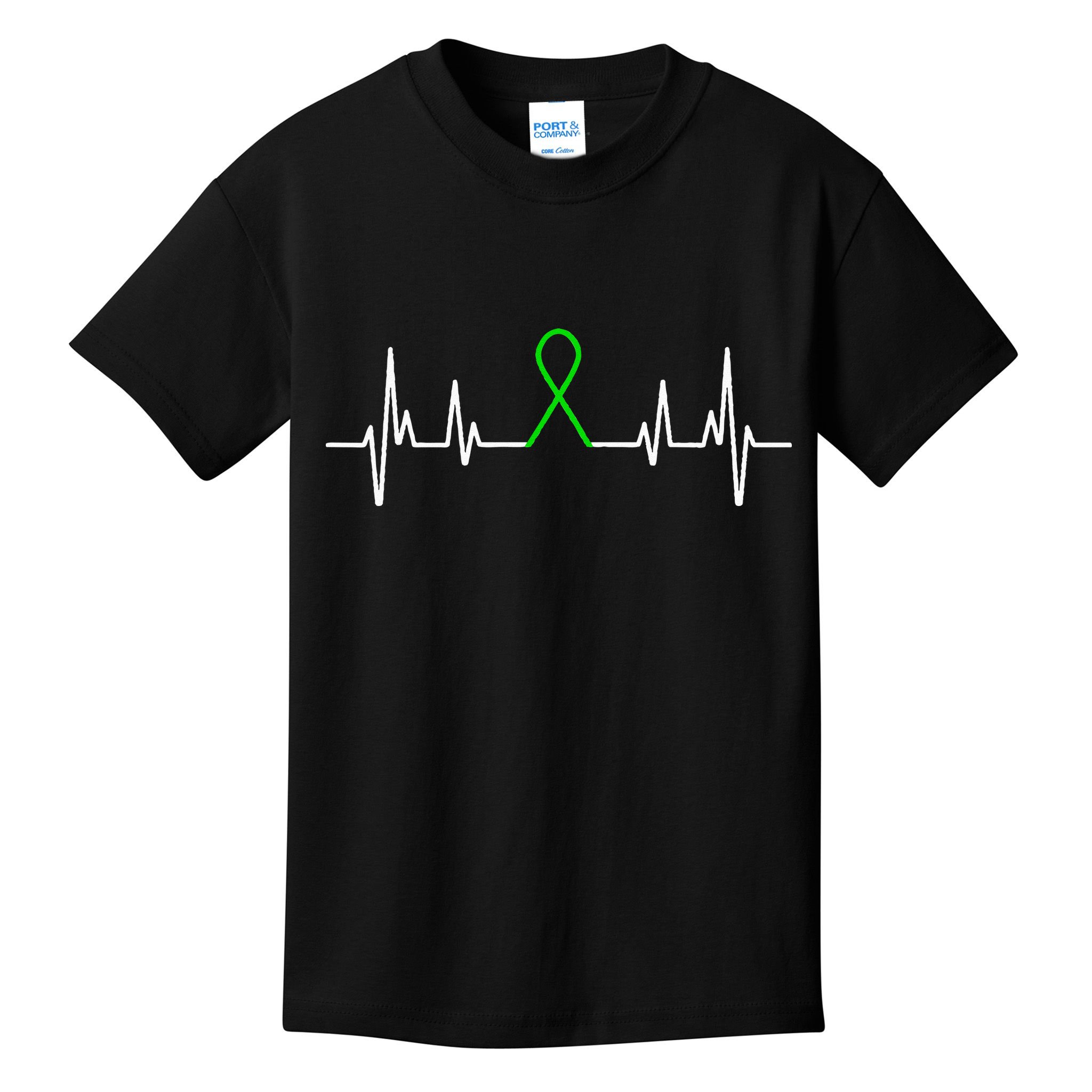 Mental Illness Green Ribbon Mental Health Awareness Month Kids T-Shirt