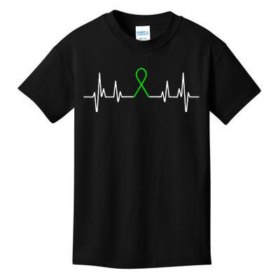 Mental Illness Green Ribbon Mental Health Awareness Month Kids T-Shirt