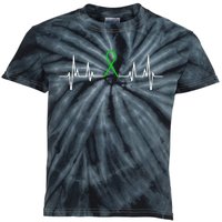 Mental Illness Green Ribbon Mental Health Awareness Month Kids Tie-Dye T-Shirt