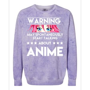 Might Start Talking About Anime  Colorblast Crewneck Sweatshirt