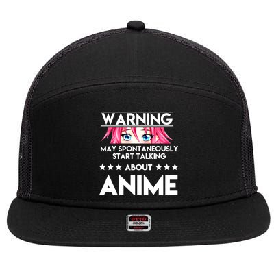 Might Start Talking About Anime  7 Panel Mesh Trucker Snapback Hat