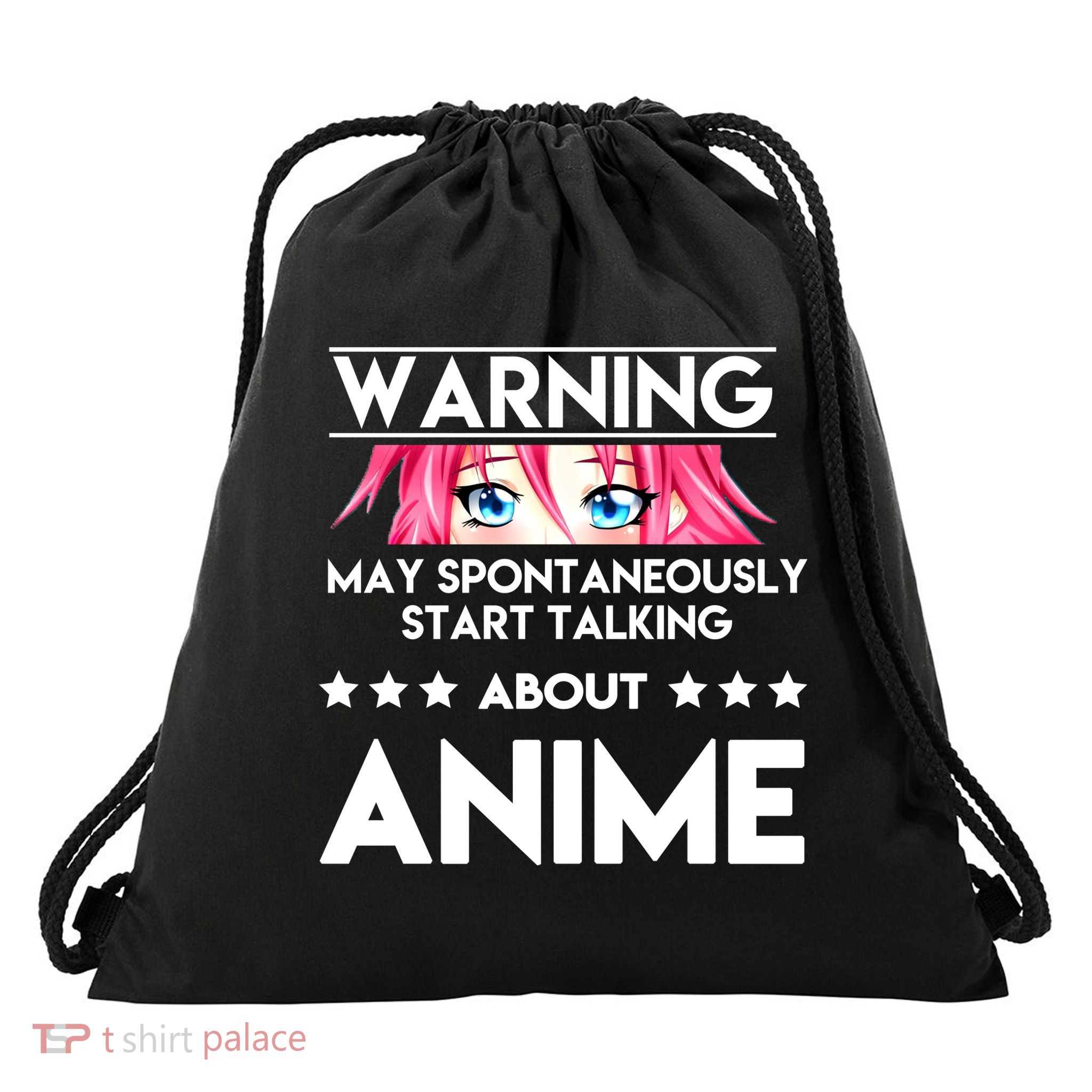 Might Start Talking About Anime  Drawstring Bag