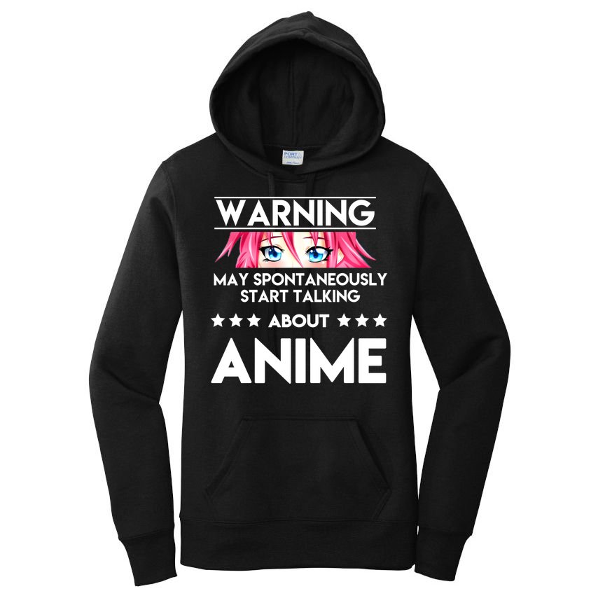 Might Start Talking About Anime  Women's Pullover Hoodie