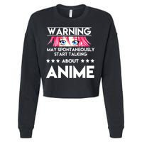 Might Start Talking About Anime  Cropped Pullover Crew