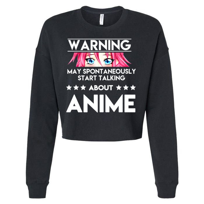 Might Start Talking About Anime  Cropped Pullover Crew