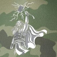 Mighty Thor With Hammer Legacy Tie Dye Trucker Hat